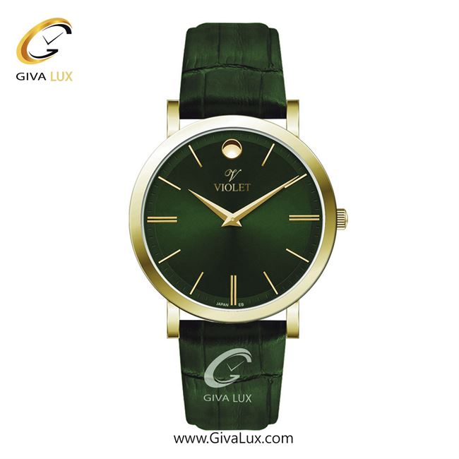 ساعت مچی اورجینال مردانه ویولت VIOLET طلایی | سبز| سبز یشمی تیره| کد رفرنس 0631/2